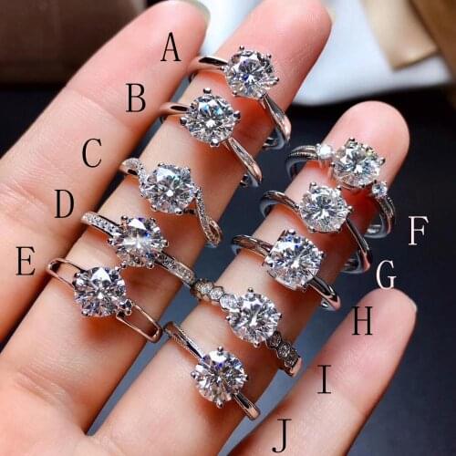 1ct moissanite rings Welfare, good quality, low price color D VVS1 .GRA and CMA certificate