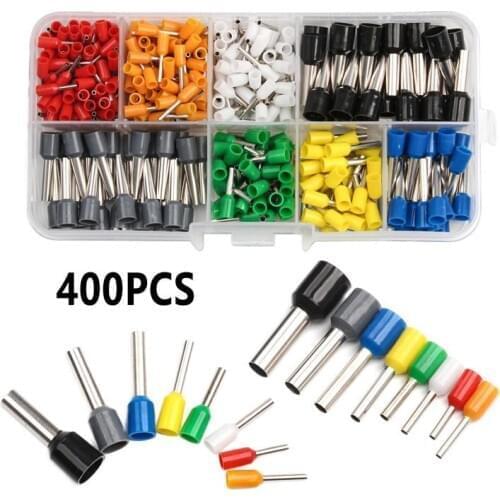 400X Wire Copper Crimp Connector Insulated Cord Pin End Terminal Bootlace cooper Ferrules kit set