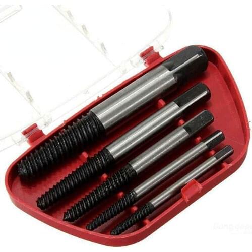 5Pcs Screw Extractor Center Drill Bits Guide Set Broken Damaged Bolt Remover Removal Speed Easy Out Set