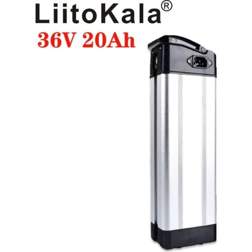LiitoKala 36V 20AH silver fish 36V 1000W battery electric bike battery with 36V Lithium attery with 20A BMS