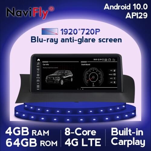 Android10 10.25'' 1920*720HD IPS car dvd player gps navigation for BMW X3 F25 X4 F26 CIC NBT System with 4G LTE Carplay wifi