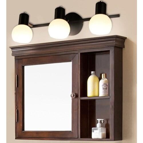 American Style White LED Cabinet Mirror Front Light Modern Bathroom Toilet Make-up Mirror Cabinet Lamp Living Room Wall Lights