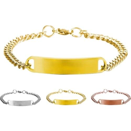 Bangle Jewelry Trendy Wordless Women Men Curved Brand Stainless Steel Bracelet for Daily