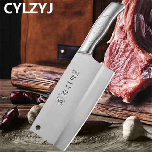 Household Kitchen Slicing Knife Stainless Steel Kitchen Knife Chinese Sharp Gift ChefS Knife Meat Cleaver Cutlery Butcher Knife
