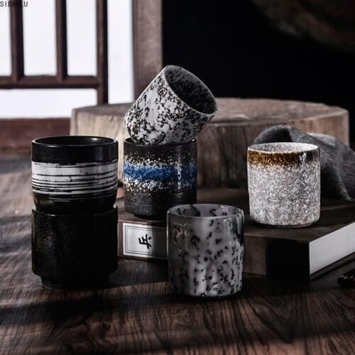 Japanese Style Tea Bowl Ceramic Teacup Vintage Tea Cup Office Water Cups Container Teaware Drinkware Creative Teacups Crafts