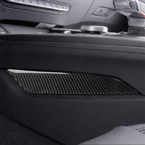Carbon Fiber Gear Side Decorative Cover Trim Sticker for Audi A4 B9 2017-2019 Stylish Car Accessories Interior Decoration