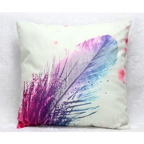 Feather Prnting Short Plush Home Decorative Pillows Sofa Decor Cushion