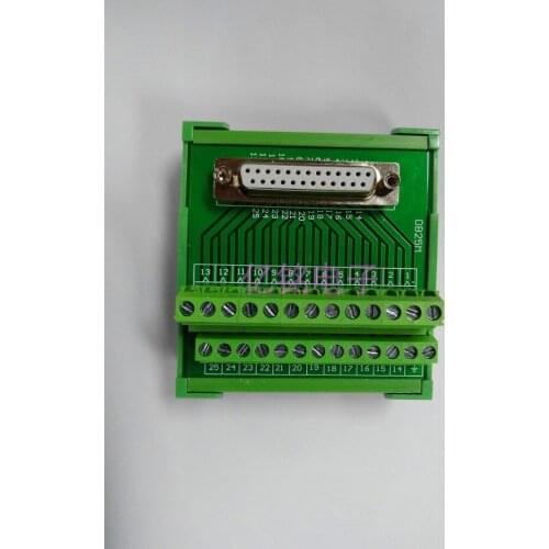DB25 Terminal Block Serial and Parallel Port Terminal Adapter Board Female DR25 Solder-free Module Relay Terminal Block