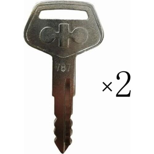 2pc Heavy Equipment Key 787 For Komatsu Excavator Dozer Loader TR2611434