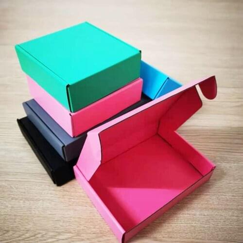 5pcs/10pcs/Kraft Box Wholesale Color Package Carton Small Gift Box Wigs Blank 3Layer Corrugated Box Customized Size Printed Logo