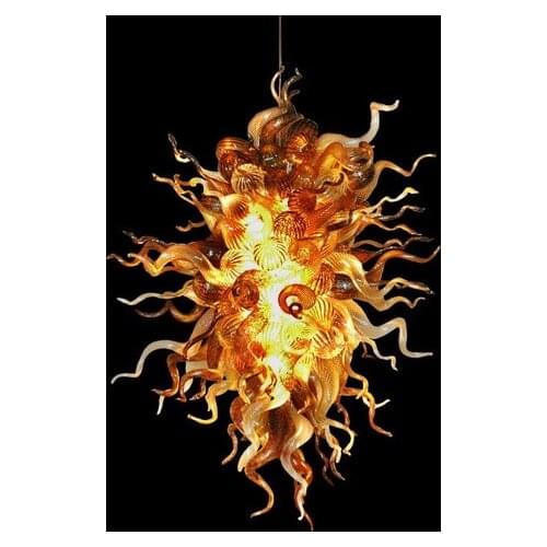 America Chandelier Home Decorative Led Light Antique Style Golden Color Hand Blown Murano Glass Crystal Chandelier Lighting