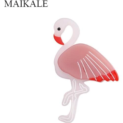 MAIKALE Fashion Cute Swan Brooches for Women Big Acrylic Resin Acetate Bird Brooch Pins for Men Celluloid Tortoiseshell Broche