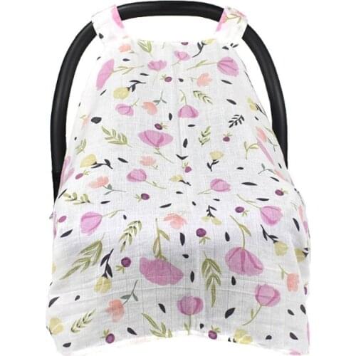 Multi-Use Nursing Cover Breastfeeding Scarf Baby Car Seat Covers Pure Cotton Stroller Canopy Blanket