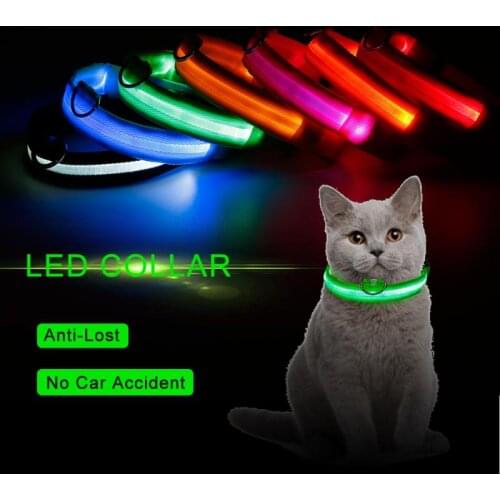 Fashion Pet Dogs Puppy Nylon Glow In The Dark LED Glowing Leashes For Cats Kitten Dog Supplies Pet Products Dropshipping TSLM1