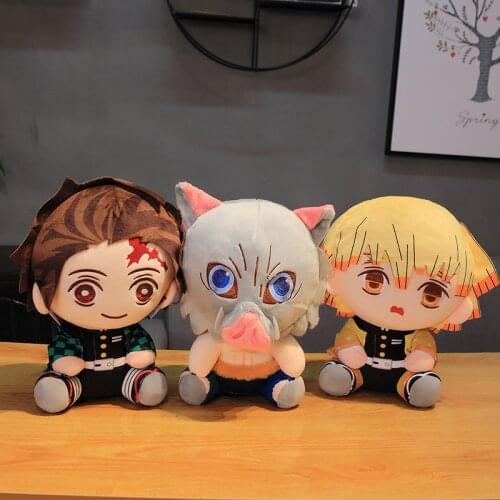 Demon Slayer Plush Toy 20/30cm Kimetsu No Yaiba Stuffed Plushie Dolls Kamado Tanjirou Nezuko Japanese Anime Character Toys