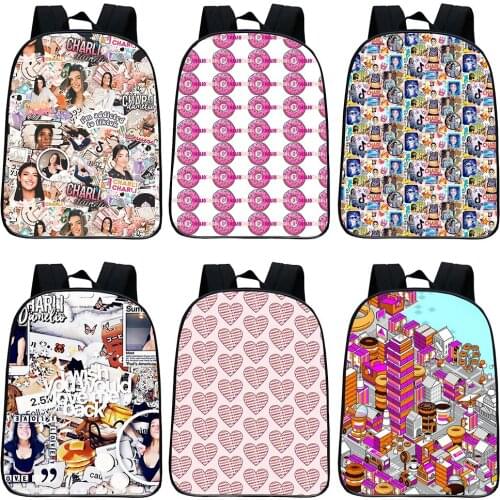 Charli Damelio Backpack Ice Coffee Splatter Rucksack School Bags Girls School Bag Boys Women Kids Bagpacks Childrens Knapsack