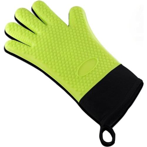 Microwave Silicone Cotton Glove High Temperature Resistance Insulated Heat Pot Clips Oven Gloves Kitchen BBQ Accessories