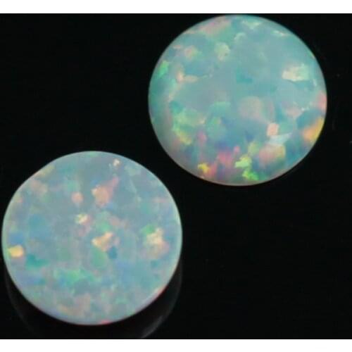 10pcs/bag 6mm read to ship lab created cabochon synthetic opal
