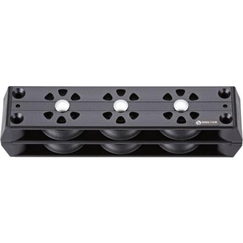 Marine Boat Yacht Sailboat Dinghy 38mm 1 1/2 Inch Stacked Triple Sheaves Deck Organizer Small Boat Block Master DE-3723F