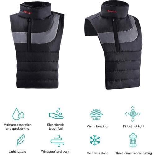 Reflective Lengthened Hiking Scarves Extended Water-resistant Neck Warmer Motorcycle Thick Bandana With Zipper