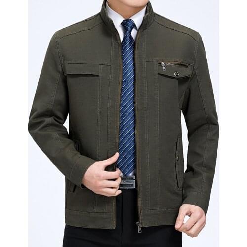 New Men Business Mens Jackets Dropshipping Spring Autumn Cotton Windbreaker Top Coat Cargo Flight Jacket Male Clothes