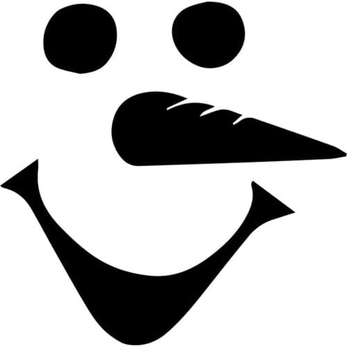 16.9X16.7CM Snowman Faces Creative Window Decal Vinyl Car Sticker Accessories