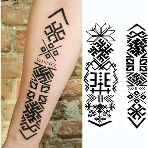 Waterproof Temporary Tattoo Sticker of body stripe totem tatto stickers flash tatoo fake tattoos foot hand for men women girl