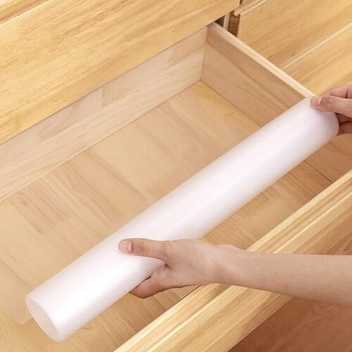 Waterproof Oilproof Shelf Cover Mat Drawer Liner Cabinet Non Slip Table Adhesive For Kitchen Cupboard Refrigerator