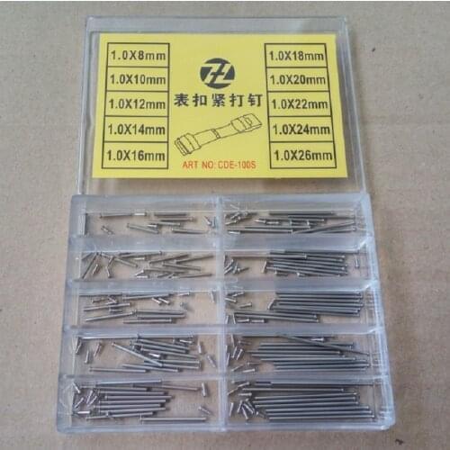 1mm diameter 8mm-26mm Assortsize Watchband Clasp Buckle Tube Friction Pins Link Spring Bar Replacement parts for watchmakers