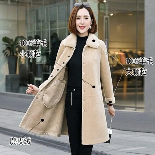 Clothes Real Coat Women 2020 200% Wool Jacket Autumn Winter Korean Womens Fur Coats and Jackets Manteau Femme KJ4680