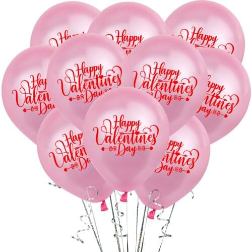10PCS 12Inch Helium Balloons Happy Valentines Day Latex Decor Supplies Birthday Decorations Balloon Baby shower Wedding Party