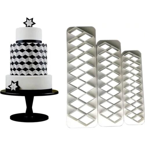 3pcs Plastic Cutting Mold Hexagon/Round/Square/Fish Scales Geometric Shape polymer Clay Cutter Designer Diy Earring Pottery Tool