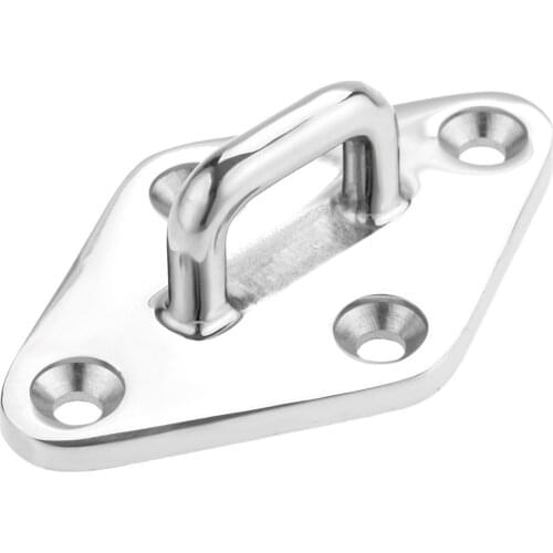316 Stainless Steel Heavy Duty Boat Diamond Pad Eye Hook Plate For Sail Shade Fixings Tie Down Fastening Points Marine Hardware