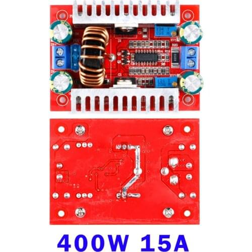 400W 15A DC-DC Boost Converter Step Up Power Transformer Supply Voltage Regulator Constant Power Heat Sink 8.5V-50V to 10-60V