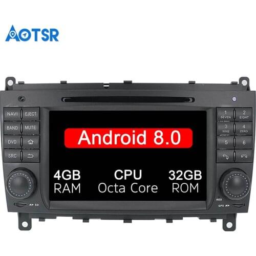 Aotsr Android 8.0 GPS Navigation Car DVD Player Rockchip PX5 For Benz W203 W209 Multimedia Radio Recorder WIFI 4G RAM+ 32G