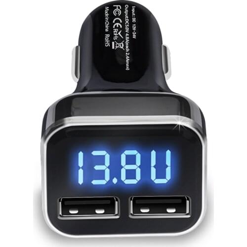 2ports 5V/4.8A Dual Port USB Car Charger For iPhone 7 X 8 Universal Mini Metal Mobile Car-charger For Samsung S8 Xiaomi Adapter