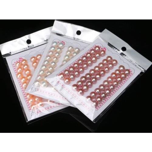 Natural Freshwater Pearl Half Hole 6.5-7mm Bread Shape Loose Beads Necklace Bracelet DIY Trendy Fashion Button Pearl Jewelry