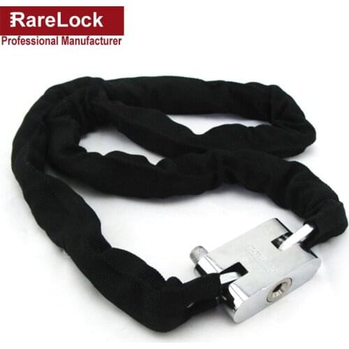 Chain Lock for Bike Motorcycle Car with Black Cloth Cover DIY Hardware Rarelock MMS42