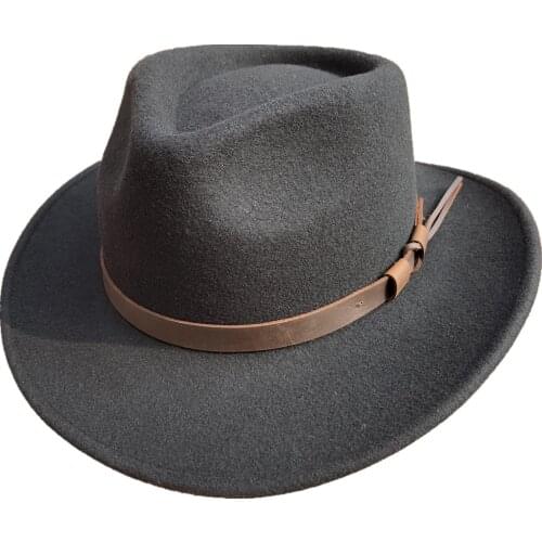 Crushable Wool Felt Cowboy Outback Hat For Men