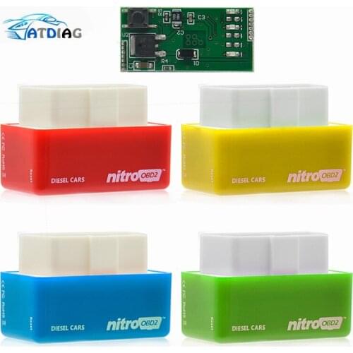 More Power OBD2 Car Nitro Performance Chip Tuning Box NitroOBD2 OBD Interface Plug and Drive More Torque Works For Diesel Cars