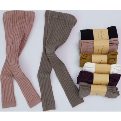 Kids Baby Girl Leggings Toddler Kids Warm Cotton Autumn Girl Solid Color Pantyhose Children Girl Leggings 0-5T