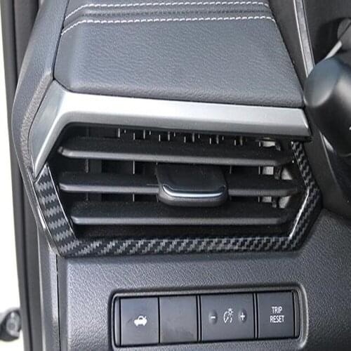 For Nissan Altima Teana 2019 2020 Carbon Fiber Car Styling Air Conditioning Vent frame cover Stickers trim Inner Accessories