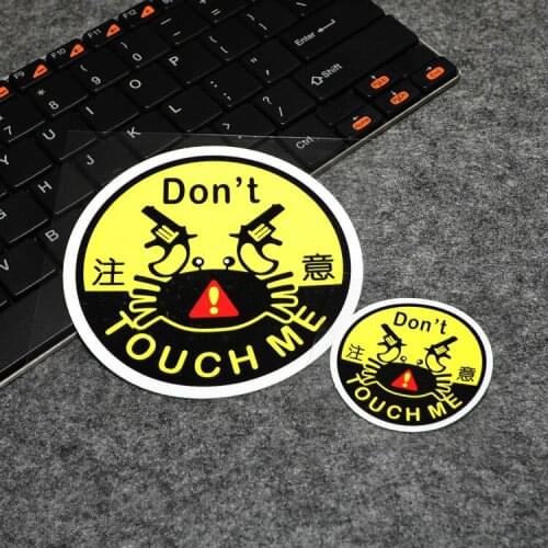 GalonDeco JDM Safety Reflective Sticker Don't Touch Me Crab Car Fuel Tank Cap flective Sticker Car Body Sracth Cover Decals