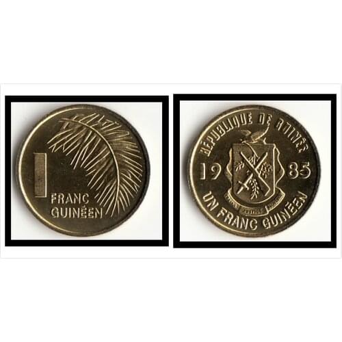 Guinea 1 Franc 1985 Edition Coins Africa New Original Coin Unc Collectible Real Rare Commemorative