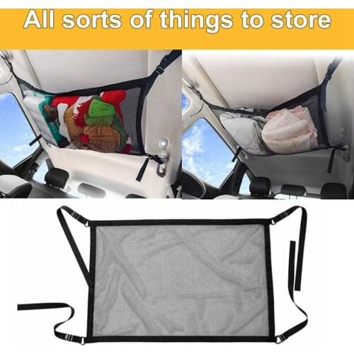 Interior Bag For Auto Container Universal Multifunction Accessories Car Net Pocket Storage Ceiling Roof Cargo Net in The Trunk