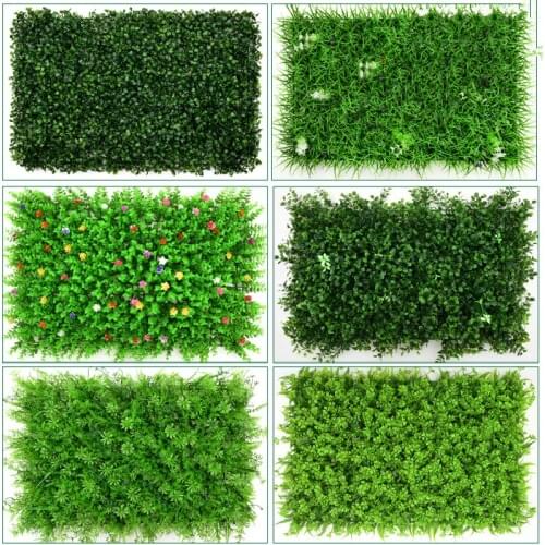 New 40*60CM DIY Artificial Green Plastic Plant Grass Lawn Garden Ornament Plastic Lawns Carpet Wall Balcony Fence For Home Decor