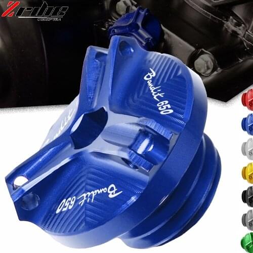 Motorcycle cnc Engine Oil Filter Cup Plug Cover Screw motor accessories FOR SUZUKI BANDIT 650 BANDIT650 2005-2016 2015 2014 2013