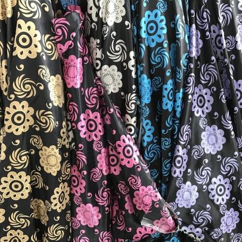 Soft Satin Material Diy Lining craft ombre glossy Cashew Polyester Charmeuse Fabric Retro Paisley Pattern
