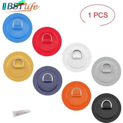 4.3inch 11cm Stainless Steel D Ring Pad/Patch With Glue for PVC Inflatable Boat Raft Dinghy Canoe Kayak Surfboard SUP Tie Down