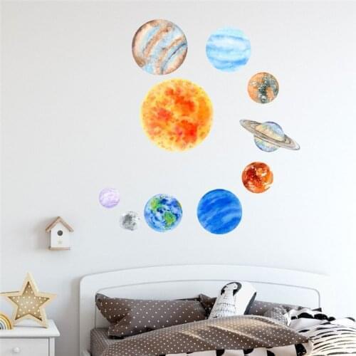 1pcs Moon Cloud Stickers 5cm Cartoon Wall Kids Bedroom Glow In The Dark Wall Moon Earth Stickers Cartoon DIY 3D